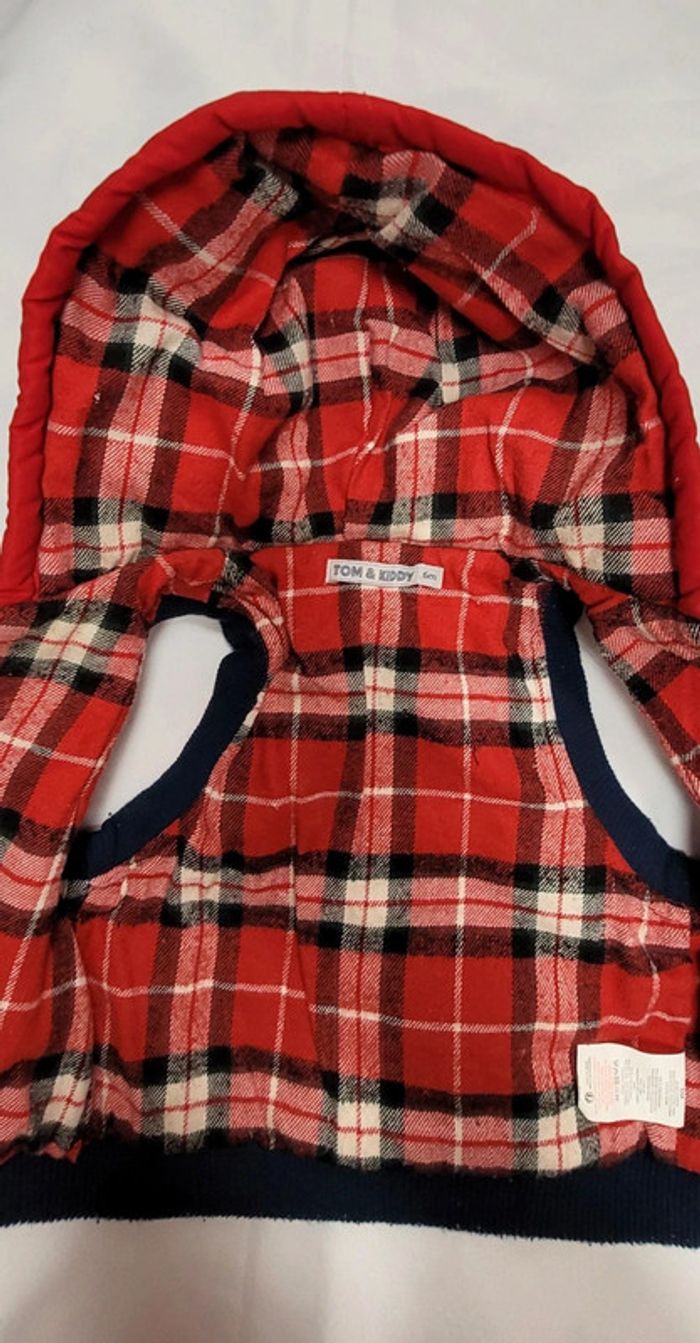 Blouson sans manches bucheron rouge Tom&Kiddy - photo numéro 4