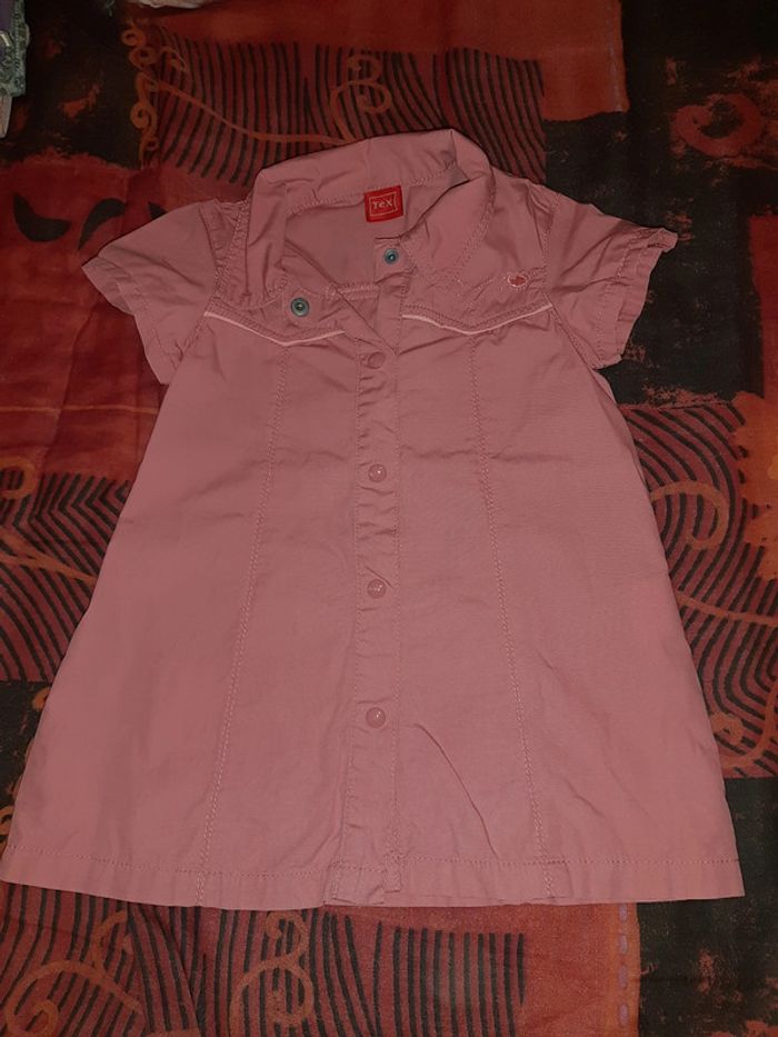 Robe style chemise rose 12 mois