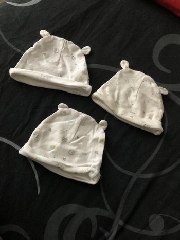 Lot 3 bonnets bebe naissance