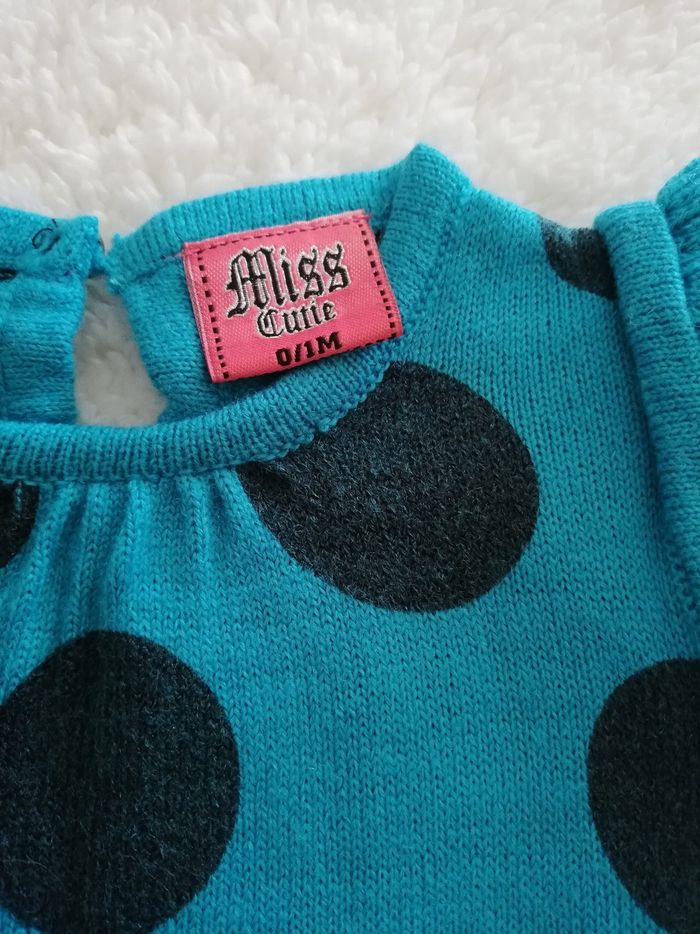 Robe bleu miss cutie fille 1 mois - photo numéro 2