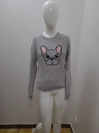 Pull motif bouldogne français taille M
