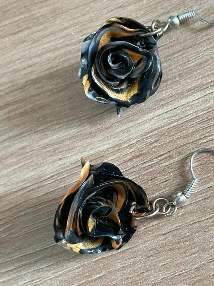 Boucles d’oreilles roses - photo numéro 2