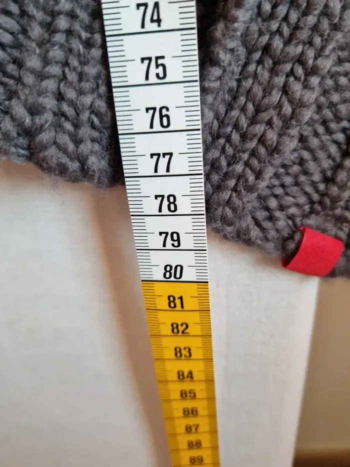 Gilet grosse maille femme Esprit gris brun L - photo numéro 2