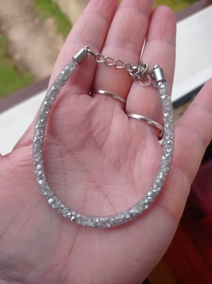 Bracelet femme petite pierre grise - photo numéro 2