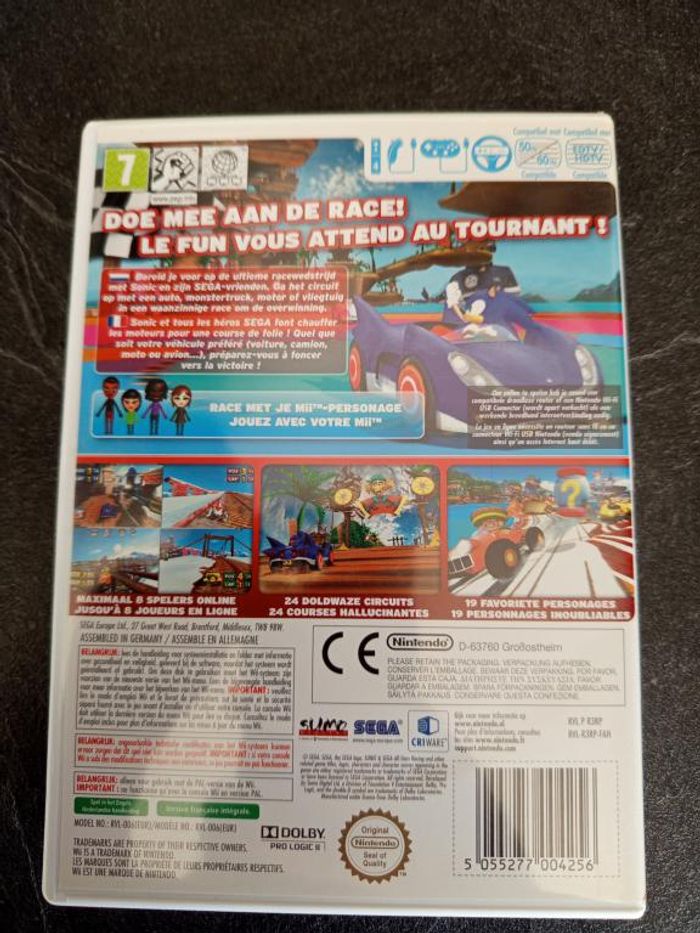 Nintendo - Wii - Sonic all-stars racing - photo numéro 2