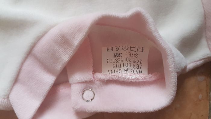 Grenouillère mi-saison fille 3 mois rose - photo numéro 2