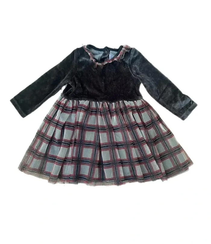 Robe de fêtes en velours et tulle Petit Bateau 18 mois