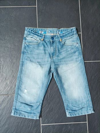 Joli pantacourt en jean garçon 12 ans