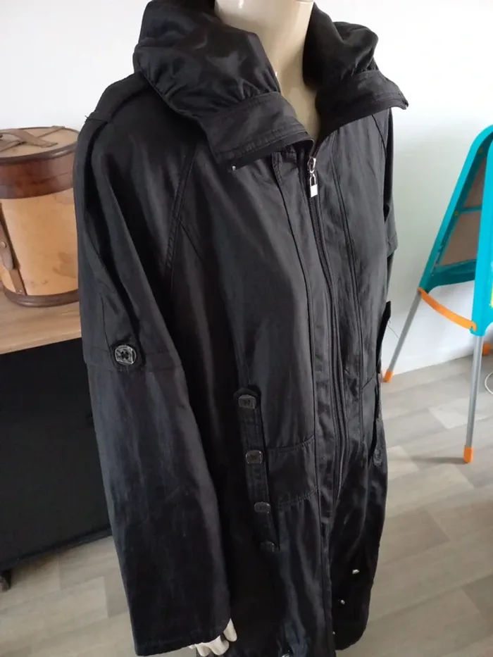 Long manteau noir femme T44 - photo numéro 4