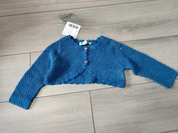 Gilet boléro creeks bleu marine neuf avec étiquette 9 mois