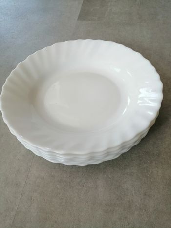 lot de 6 assiettes creuses blanche