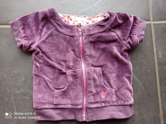 Ensemble velours fille, In Extenso, taille 9 mois - photo numéro 2