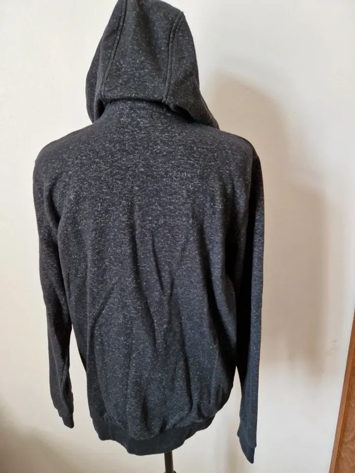 Veste pull sweat a capuche gris gemo taille M - photo numéro 3
