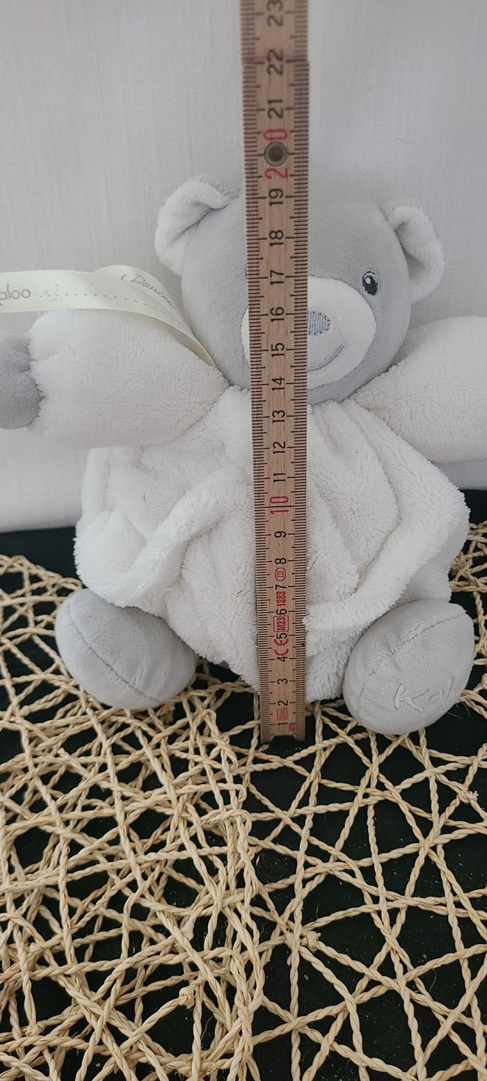 Doudou ours plume gris blanc KALOO - photo numéro 2