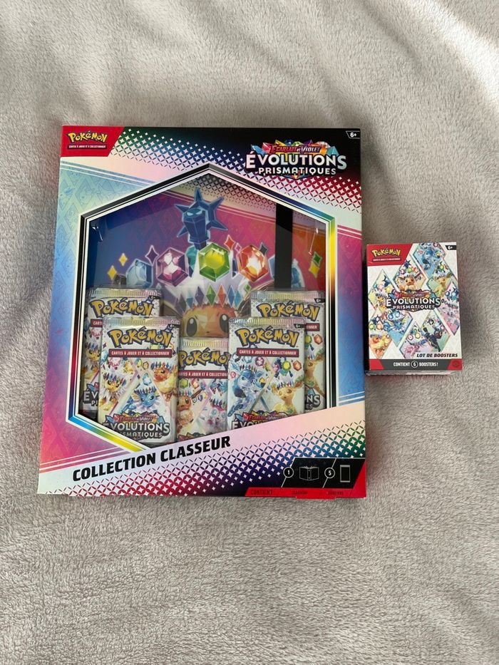 Pokemon lot évolution prismatiques ev8,5 coffret classeur bundle scellé