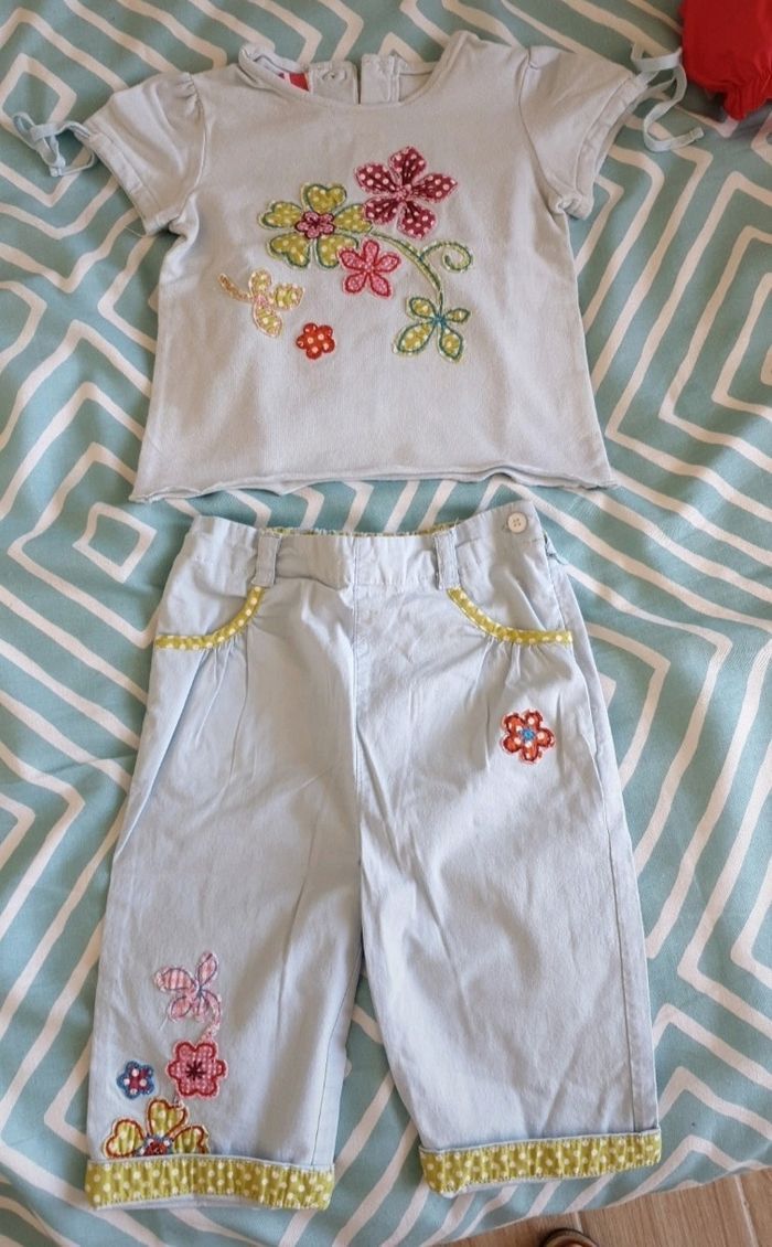 Ensemble pantacourt tee shirt DPAM 18mois