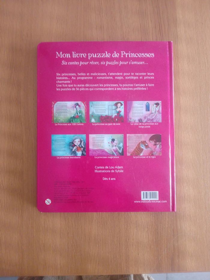 Mon livre puzzle enfant de Princesses - photo numéro 2