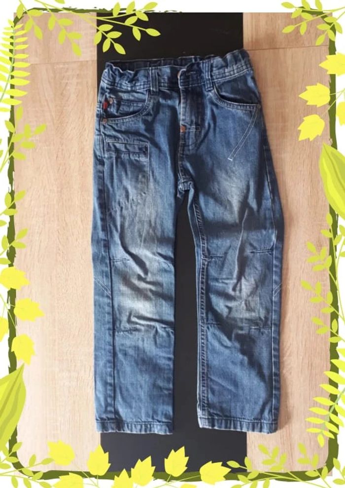 Jeans taille ajustable effet usé 6ans - photo numéro 2