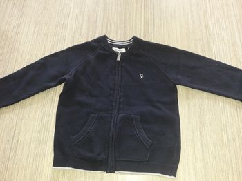 Gilet zippé okaidi 4 ans bleu marine