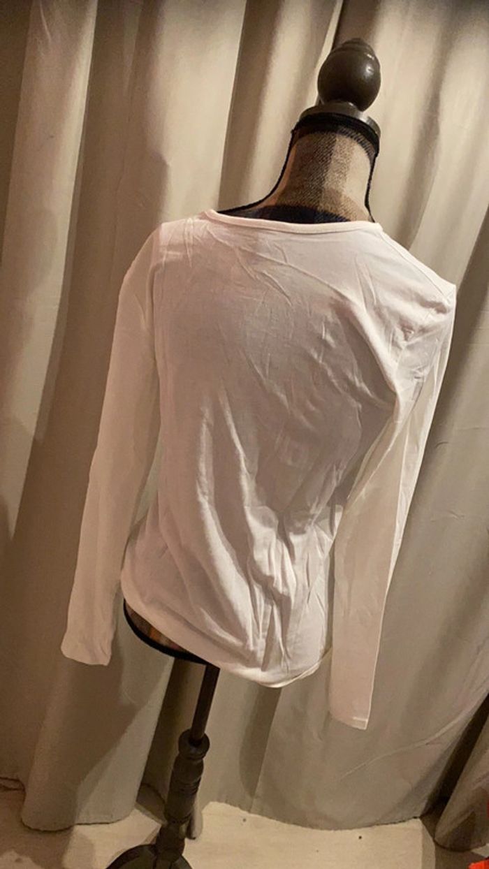 Haut benetton blanc astronomie 170 cm neuf - photo numéro 2