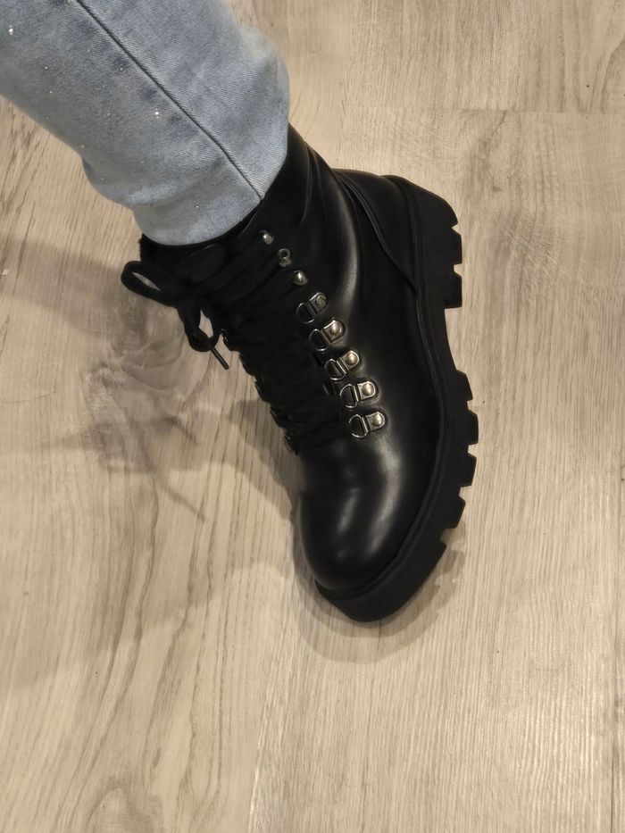 Bottines simili noir à lacets P38 Abloom neuves - photo numéro 8