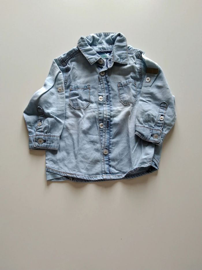 chemise en jean okaidi garcon 9 mois