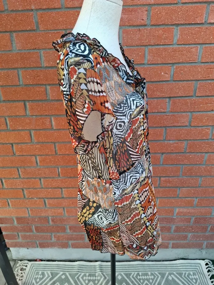 Blouse transparente a motif - photo numéro 2