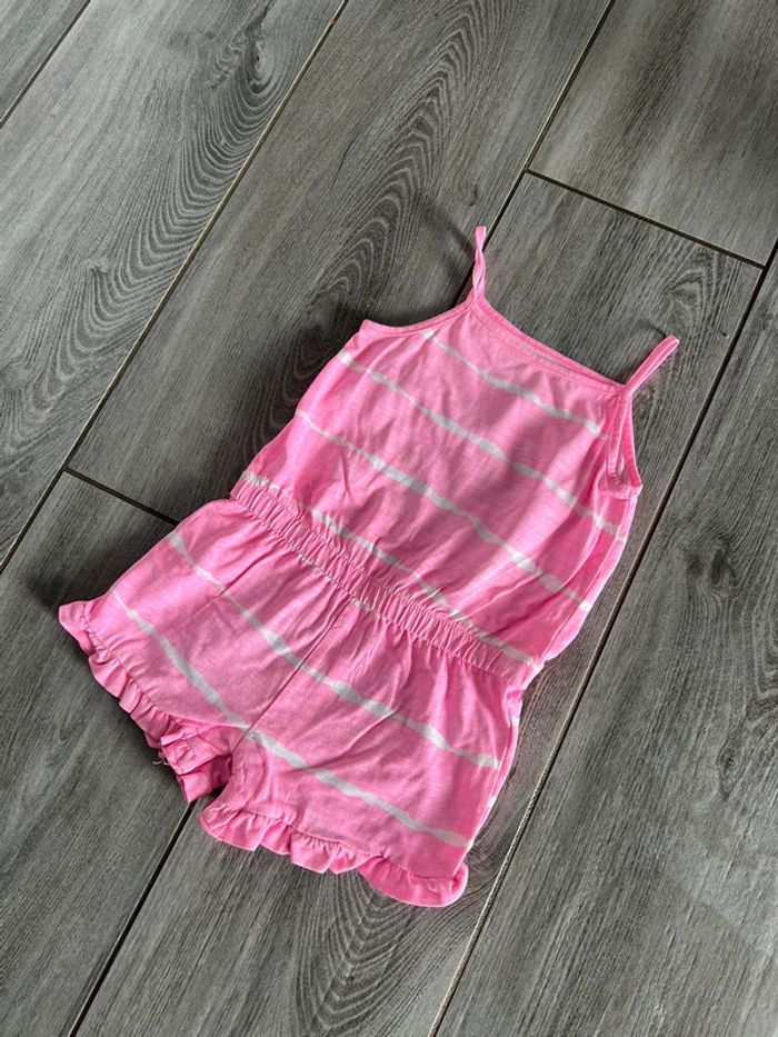 Combishort à rayure rose 24 moisGemo