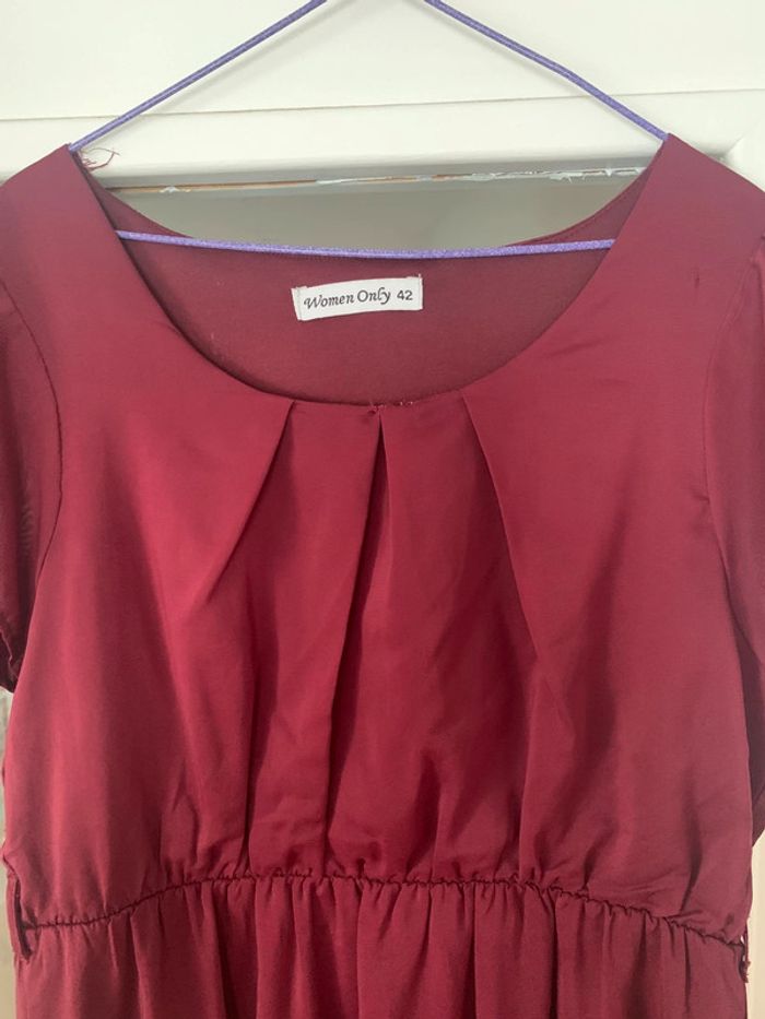 Robe bordeau manche courte - photo numéro 2