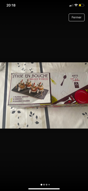 Art de la table service mise en bouche 9 pièces 