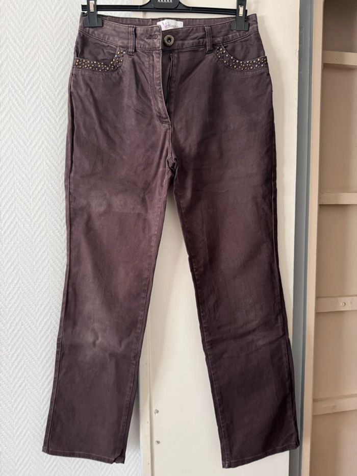 Pantalon femme marron taille 38