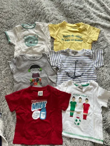 Lot tee shirt manches courtes 3 mois