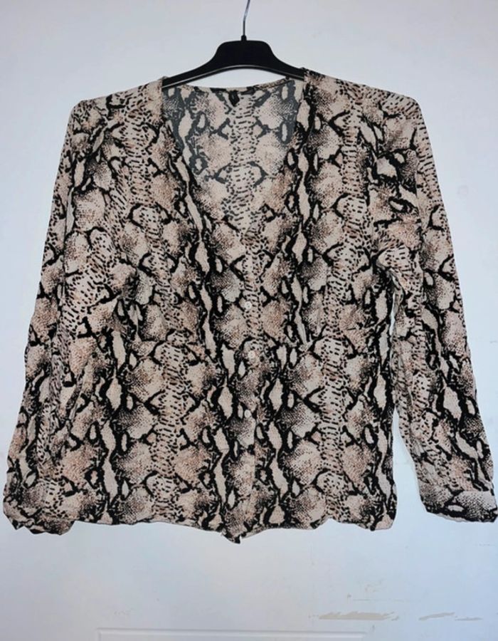 blouse manche longue motif crocodile