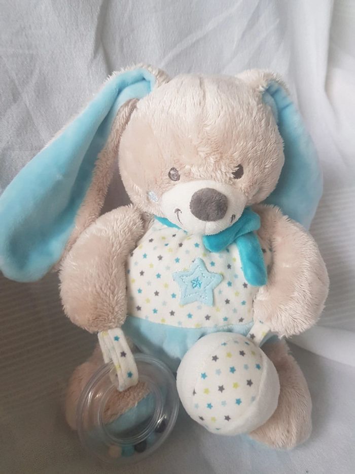 Peluche chien bleu mots d enfants - photo numéro 2