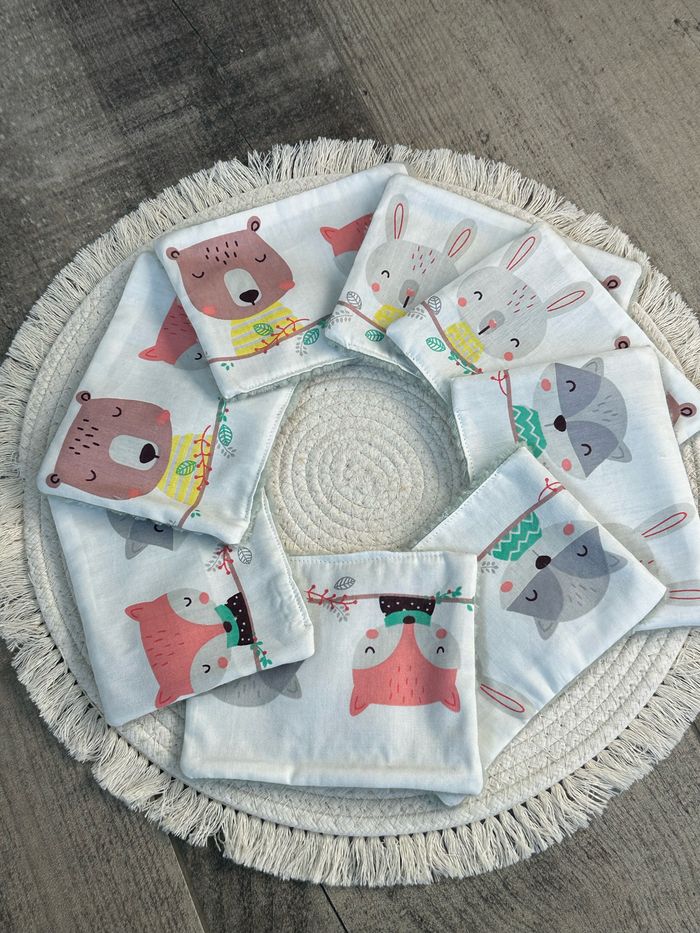 Lingettes bébé lavable lot de 8 - photo numéro 2