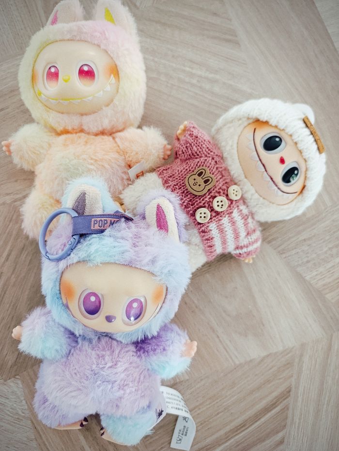 Porte clefs peluche lafufu Labubu dans leur boîte modèle aléatoire - photo numéro 2