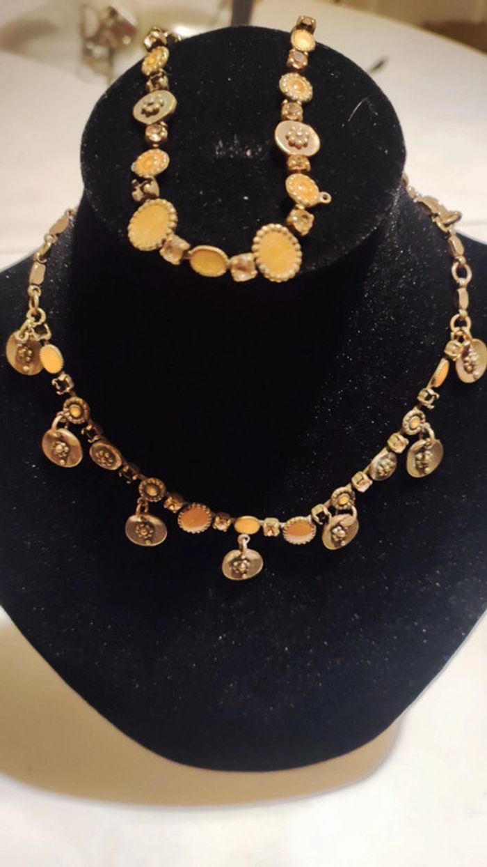 Parure collier bracelet vintage - photo numéro 2