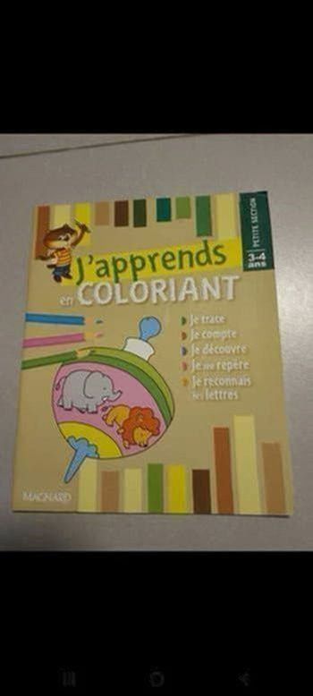 J'apprends en coloriant 3/4ans petite section