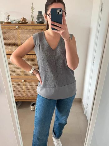 Blouse manches courtes grise Scarlet Roos