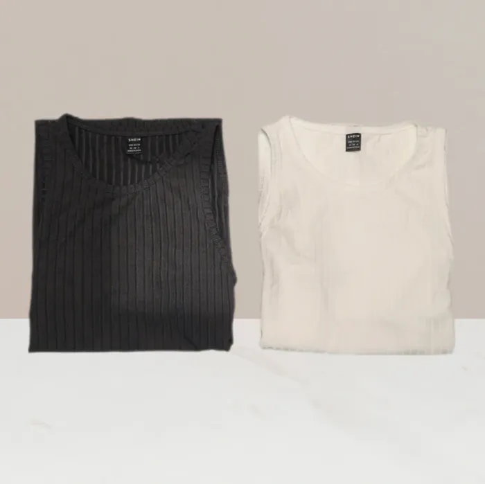 Lot de robes décontractées gris & blanc - Shein - Taille M