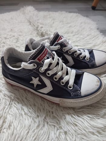 Converses basses enfant bleues