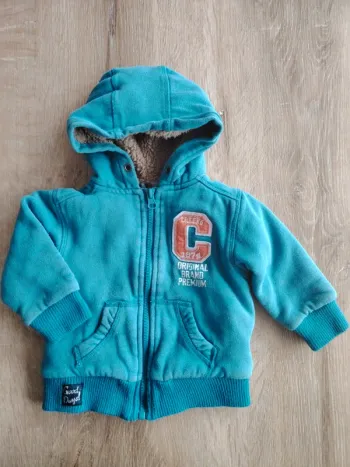Gilet à capuche zippé épais garçon
