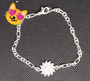 Bracelet argenté soleil strass