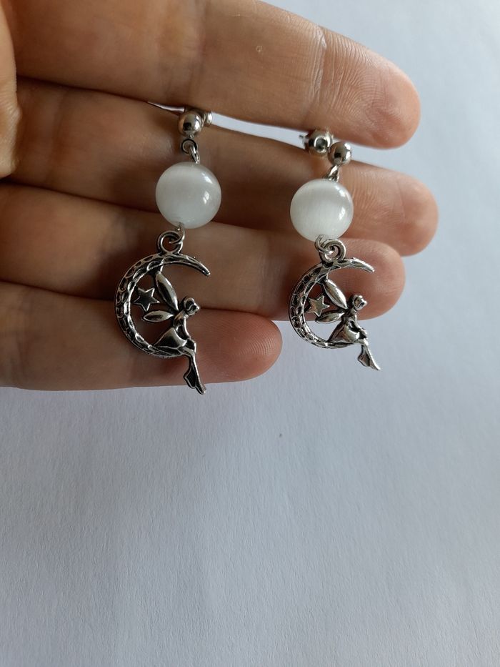 Boucles d'oreilles pierres de lune - photo numéro 10