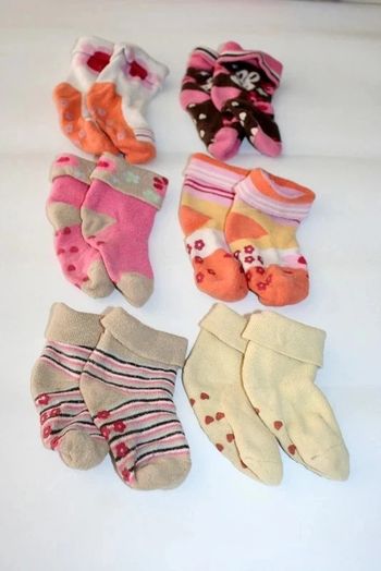 Lot de 6 paires de chaussettes maille bouclette 24/26