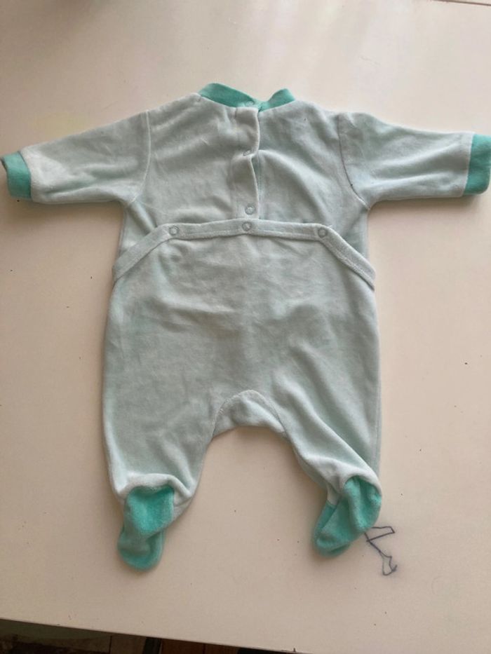Pyjama bébé velours Kitchoun - motif crocodile - 1 mois - photo numéro 5