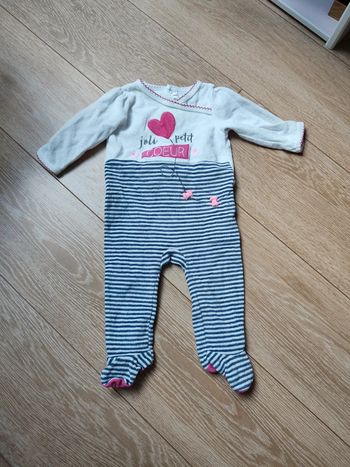 Pyjama velours fille 6 mois