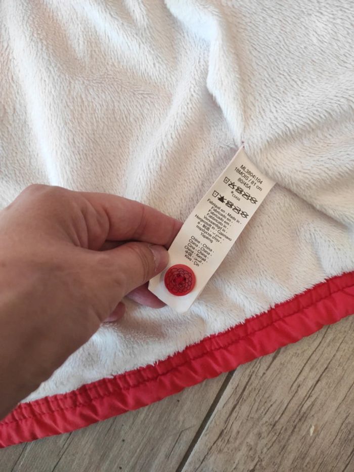 Veste rouge chaude à capuche 18 mois fille - photo numéro 4