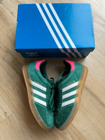 Adidas Gazelle Indoor Collegiate Green Lucid Pink Taille 38