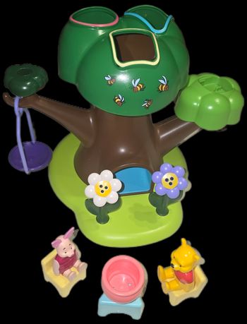 123 playmobil disney,  winnie, porcinet et leur cabane boîte à formes 71316 complet